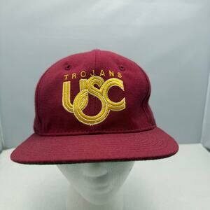 Vtg USC Trojans University of Southern California 100% Wool Hat Maroon